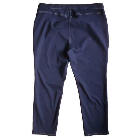 Soft Surroundings Pull On Jegging Jeans Size 2X Dark Blue Stretch Denim 5FY36 - Picture 2 of 12